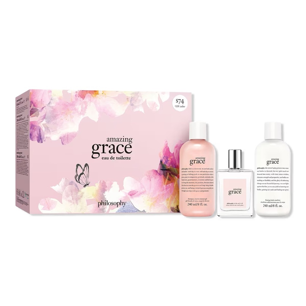 philosophy - amazing grace eau de toilette 3-piece gift set
